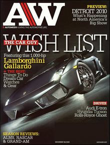 AutoWeek Magazine Dec 2009 Cover